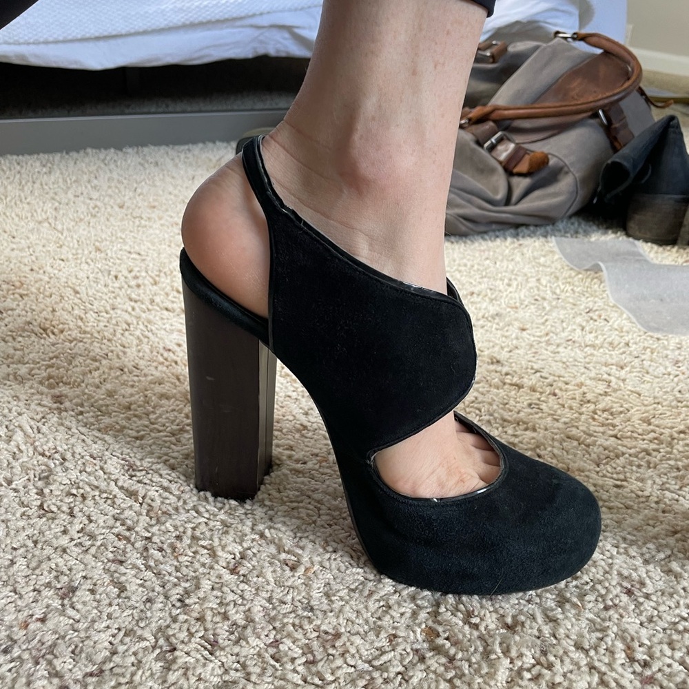 Topshop, black platform heel, size 40